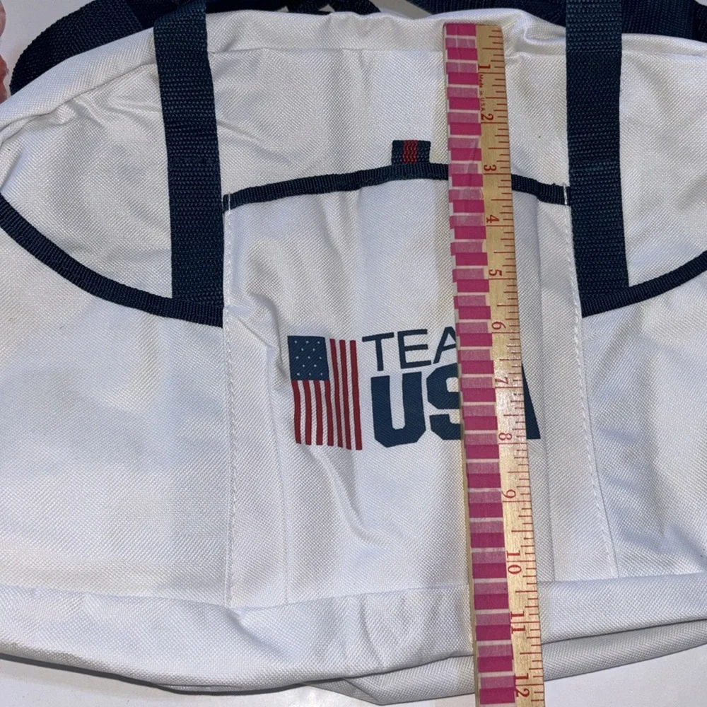 Team USA Duffle Bag White and Navy TEAM USA SMALL DUFFLE BAG RETRO OLYMPics